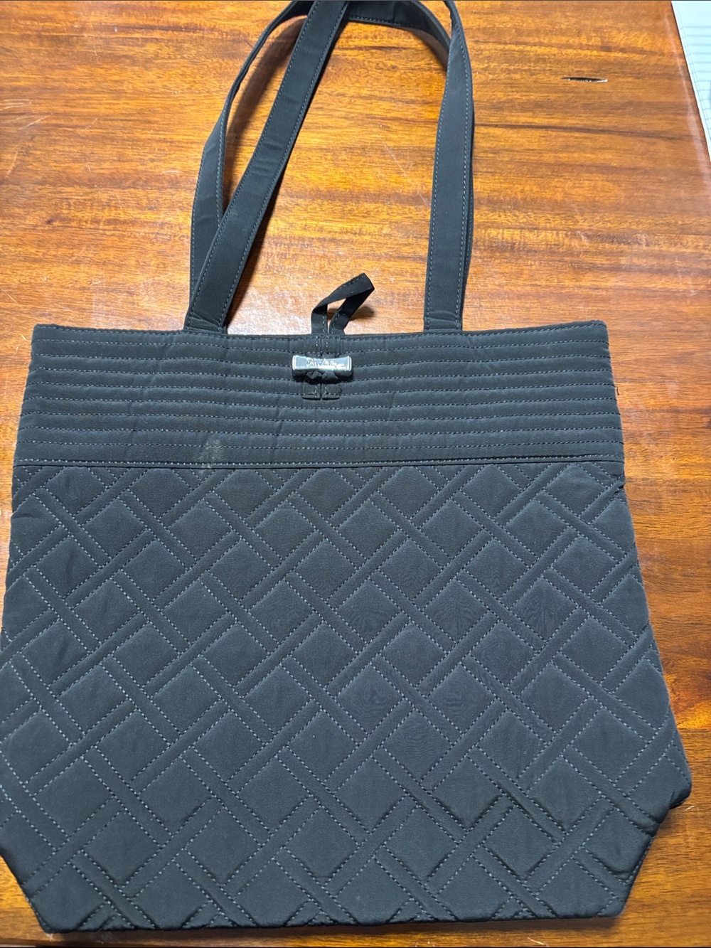 Vera Bradley Black Quilted Tote Bag
